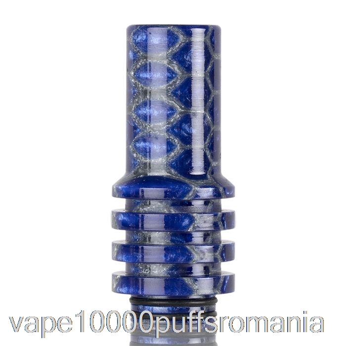 Vape Romania 810 Chimney Snakeskin Drip Tip Albastru